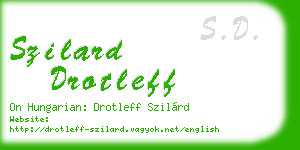szilard drotleff business card